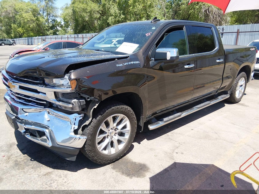 2020 Chevrolet Silverado 1500 4Wd Standard Bed Ltz, Front End, IAAI, VIN 1GCUYGEL0LZ157260 — photo 2