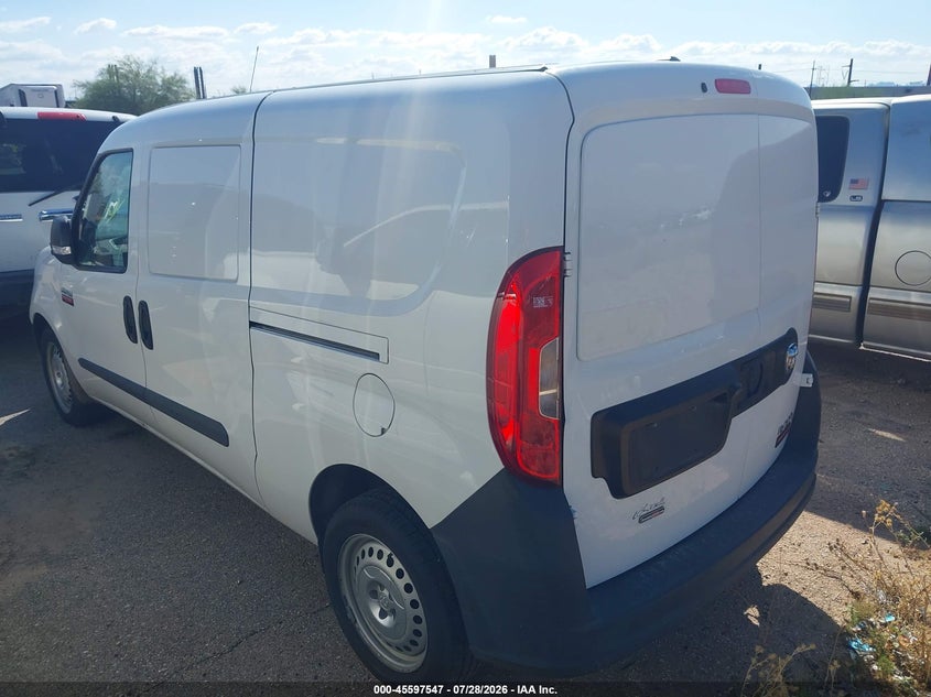 Vin: zfbhrfab7k6m88152, lot: 46095926, ram promaster city tradesman 20193