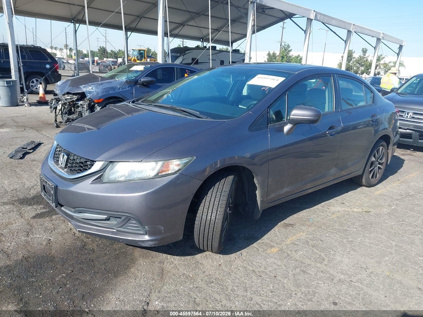 2015 Honda Civic, Right Front, IAAI, VIN 19XFB2F8XFE223661 — photo 2