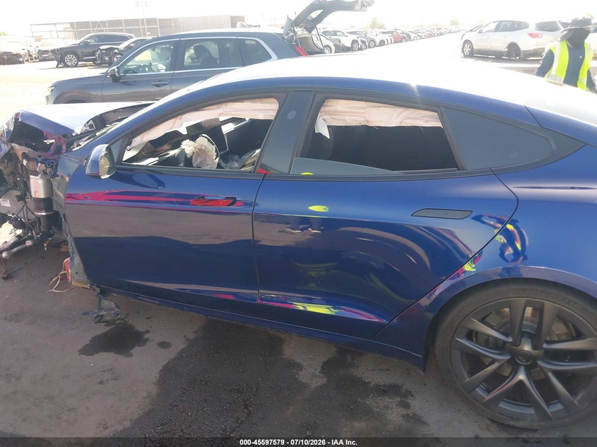 2022 Tesla Model S Dual Motor All-Wheel Drive VIN: 5YJSA1E57NF493510 Lot: 45597579