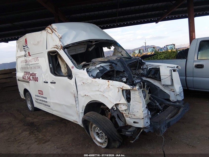 2020 Nissan Nv Cargo Nv2500 Hd S High Roof V6 VIN: 1N6BF0LY8LN810487 Lot: 45597716