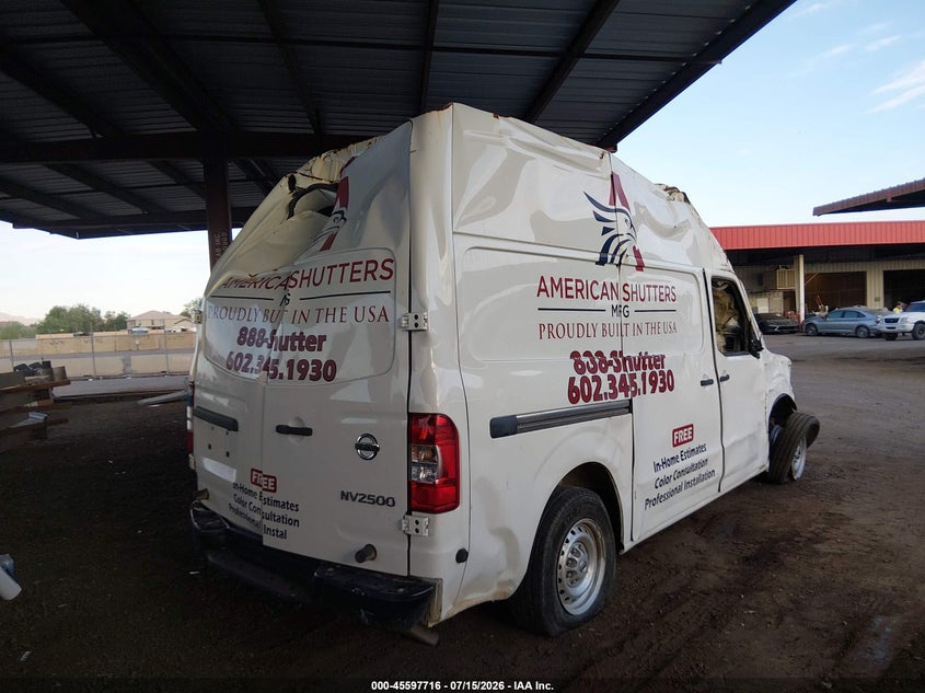 2020 Nissan Nv Cargo Nv2500 Hd S High Roof V6 VIN: 1N6BF0LY8LN810487 Lot: 45597716