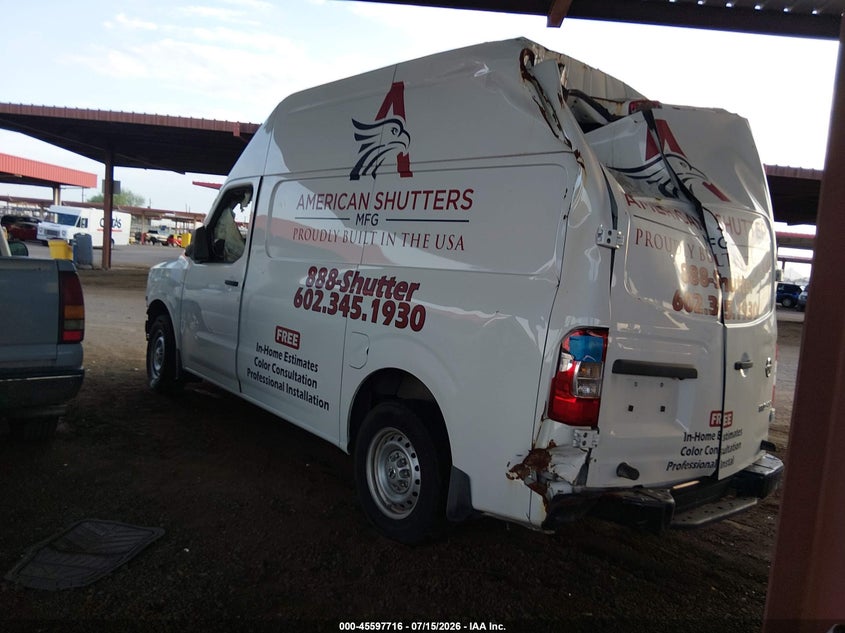 Vin: 1n6bf0ly8ln810487, lot: 46096094, nissan nv cargo nv2500 hd s high roof v6 20203