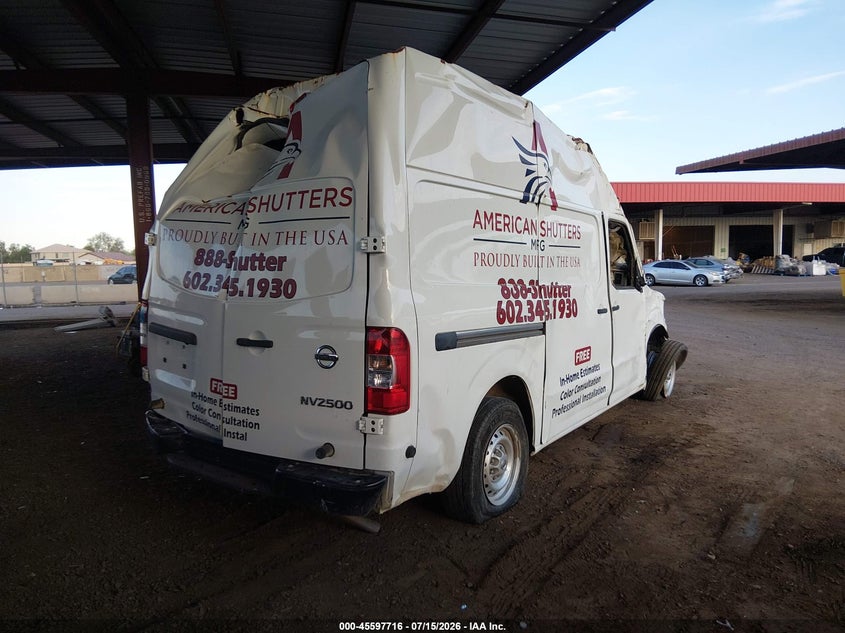 Vin: 1n6bf0ly8ln810487, lot: 46096094, nissan nv cargo nv2500 hd s high roof v6 20204
