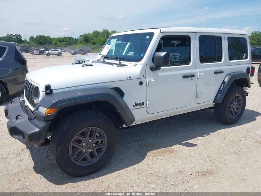 2024 Jeep Wrangler 4-Door Sport S 4X4, Rear, IAAI, VIN 1C4PJXDG9RW246549 — photo 2