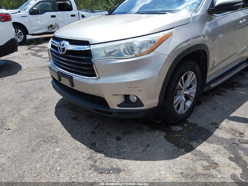 2015 Toyota Highlander Xle V6 VIN: 5TDKKRFH1FS117595 Lot: 45598000