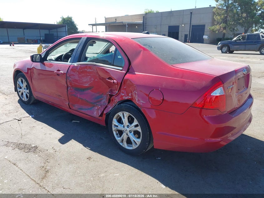 Vin: 3fahp0ha1cr398048, lot: 46096397, ford fusion se 20123