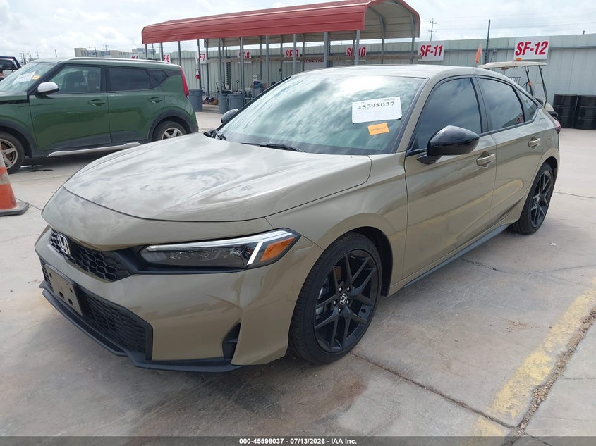 2026 Honda Civic, Right Rear, IAAI, VIN 19XFL2H83TE029009 — photo 2