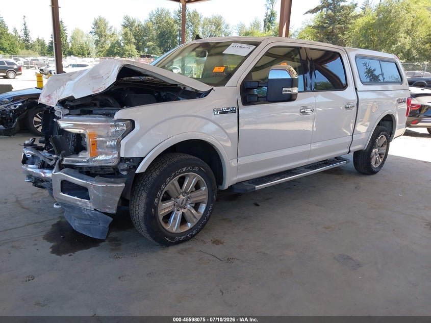 2019 Ford F-150 Lariat, Био/химия, IAAI, VIN 1FTFW1E45KKE96401 — фото 2