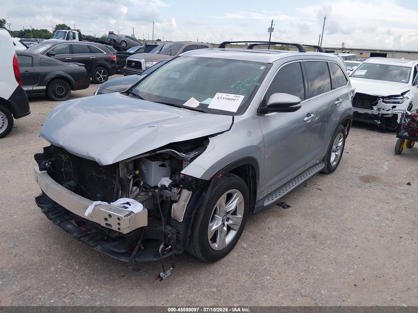 Vin: 5tdykrfh5gs180825, lot: 46096475, toyota highlander limited v6 20162