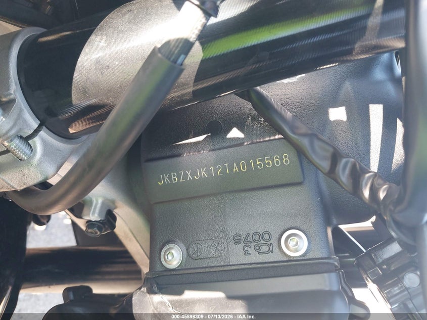 2026 Kawasaki Zx636 K VIN: JKBZXJK12TA015568 Lot: 45598309