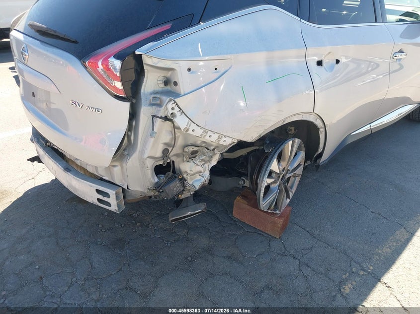 2018 Nissan Murano Sv VIN: 5N1AZ2MH7JN131769 Lot: 45598363