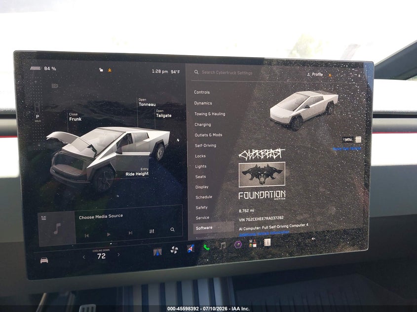 2024 Tesla Cybertruck Cyberbeast VIN: 7G2CEHEE7RA037282 Lot: 45598392