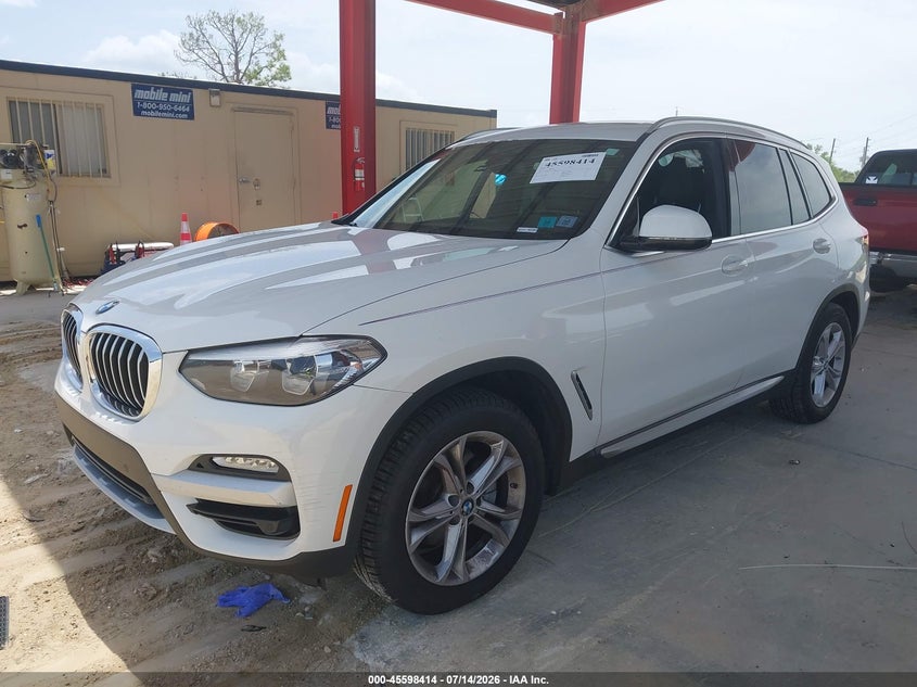 2019 BMW X3, Правый бок, IAAI, VIN 5UXTR7C58KLF26883 — фото 2