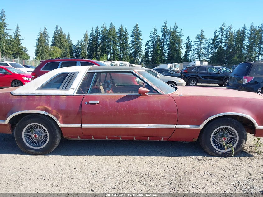 1978 Mercury Cougar VIN: 8H93F593855 Lot: 45598417