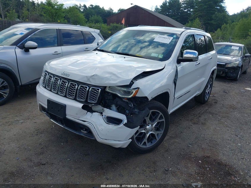 2019 Jeep Grand Cherokee Overland 4X4, Удар спереди, IAAI, VIN 1C4RJFCG9KC552243 — фото 2