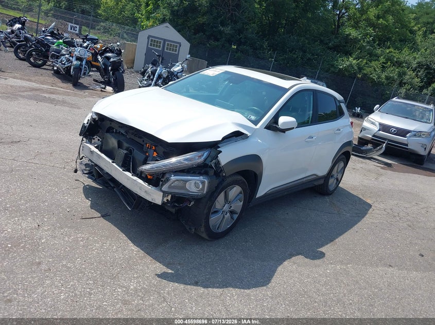 Vin: km8k53ag2mu129004, lot: 46097118, hyundai kona electric ultimate 20212