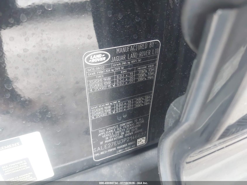 2023 Land Rover Defender 110 X-Dynamic Se VIN: SALE27EU3P2146677 Lot: 45598734
