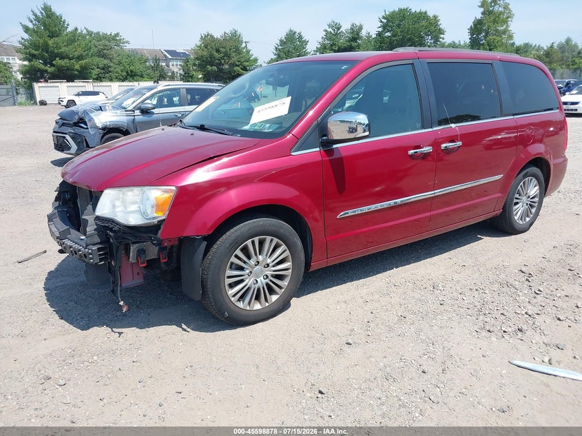 Vin: 2c4rc1cg8er108554, lot: 46097300, chrysler town & country touring-l 20142
