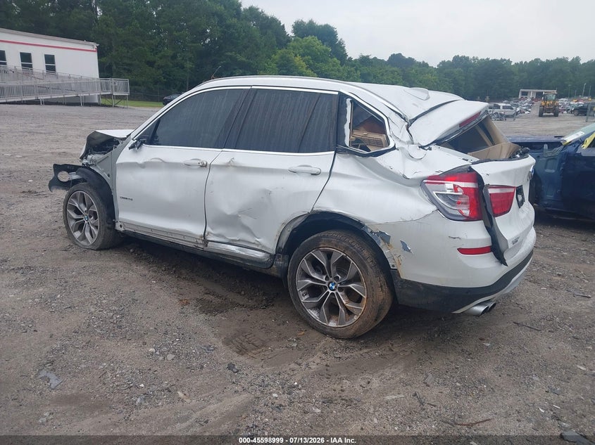 Vin: 5uxwz7c35h0x43259, lot: 46097421, bmw x3 sdrive28i 20173