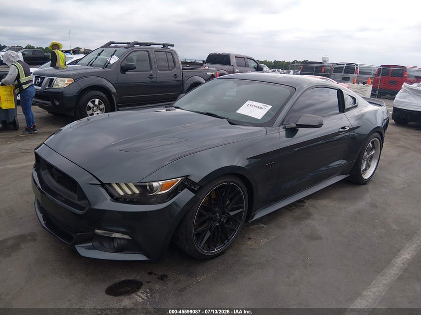 2015 Ford Mustang, Rear, IAAI, VIN 1FA6P8CF6F5299600 — photo 2