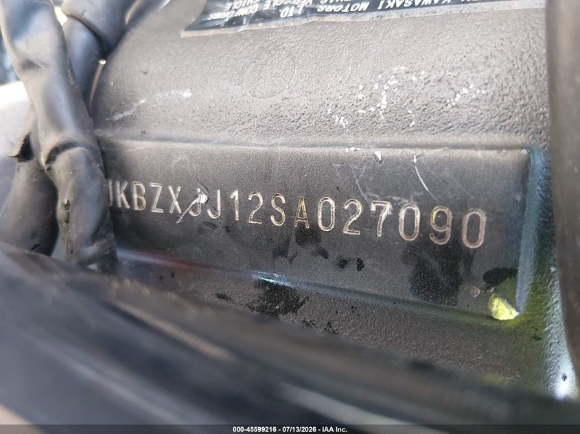 2025 Kawasaki Zx636 K VIN: JKBZXJJ12SA027090 Lot: 45599216