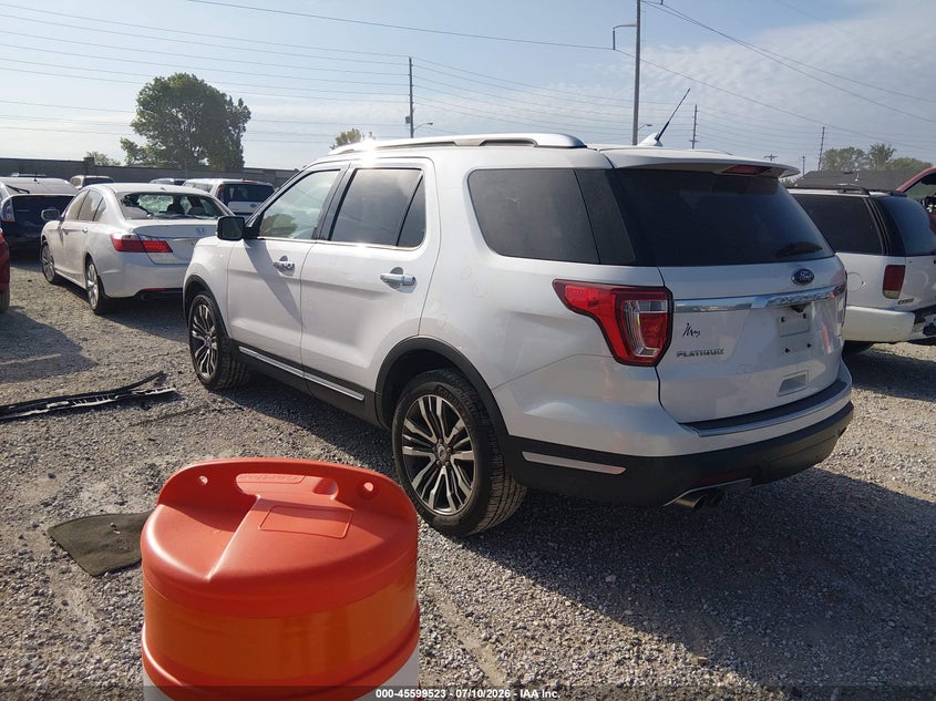 Vin: 1fm5k8ht5jgc70908, lot: 46097945, ford explorer platinum 20183