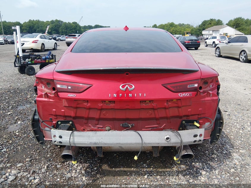 2017 Infiniti Q60 3.0T Red Sport 400 VIN: JN1FV7EL2HM701492 Lot: 45599603