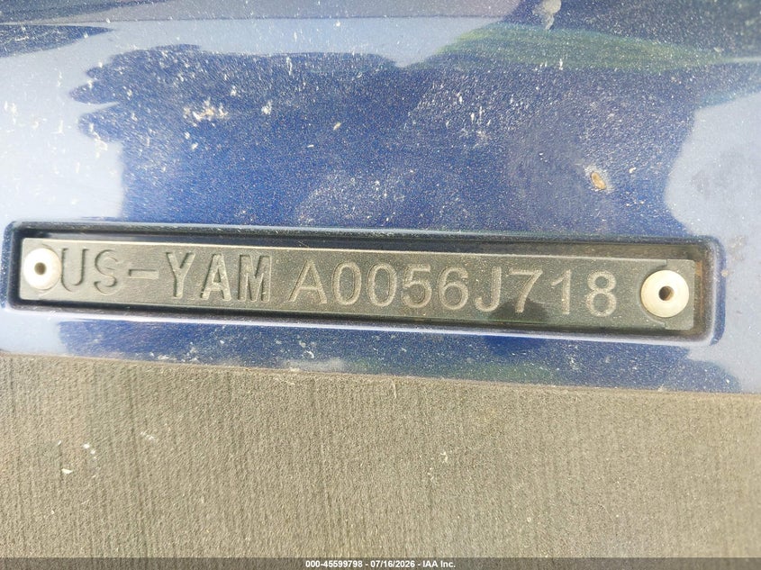 2018 Yamaha Other VIN: YAMA0056J718 Lot: 45599798