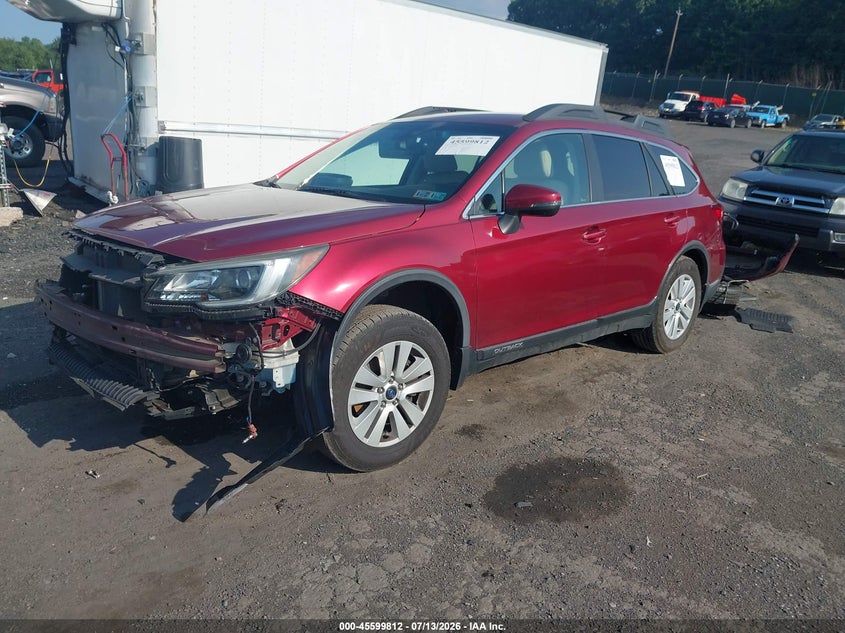 Vin: 4s4bsafc2j3317445, lot: 46098235, subaru outback 2.5i premium 20182
