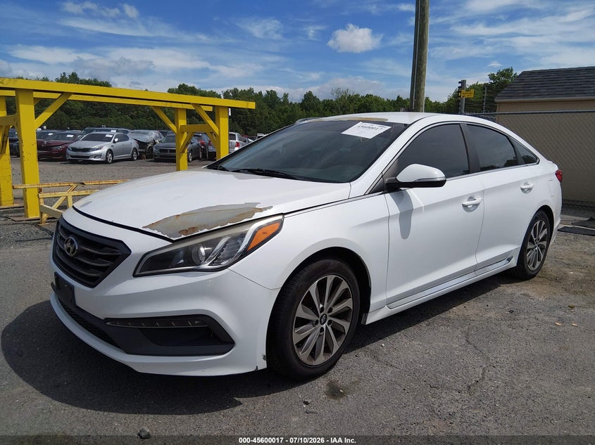 2015 Hyundai Sonata, Затоплення, IAAI, VIN 5NPE34AF3FH069333 — фото 2