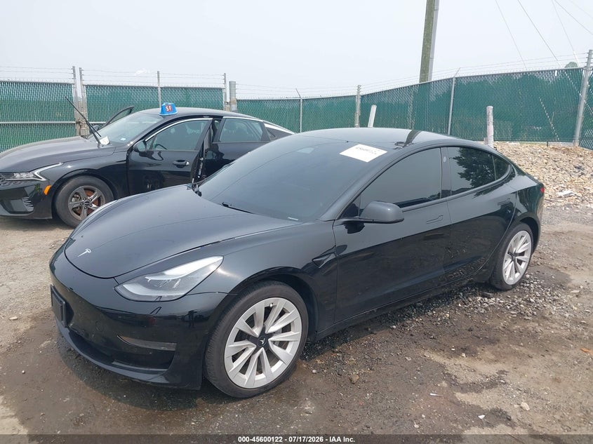 Vin: 5yj3e1ea6mf057381, lot: 46098545, tesla model 3 standard range plus rear-wheel drive 20212