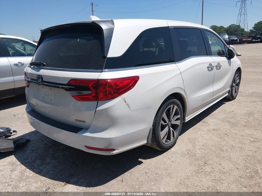 Vin: 5fnrl6h83mb020522, lot: 46098546, honda odyssey touring 20214