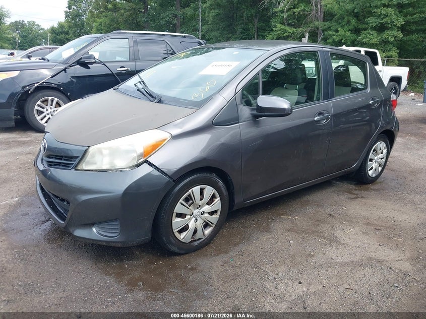 2012 Toyota Yaris, Front & Rear, IAAI, VIN JTDKTUD37CD538414 — photo 2