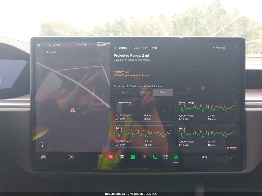 2022 TESLA MODEL X auction photo 7