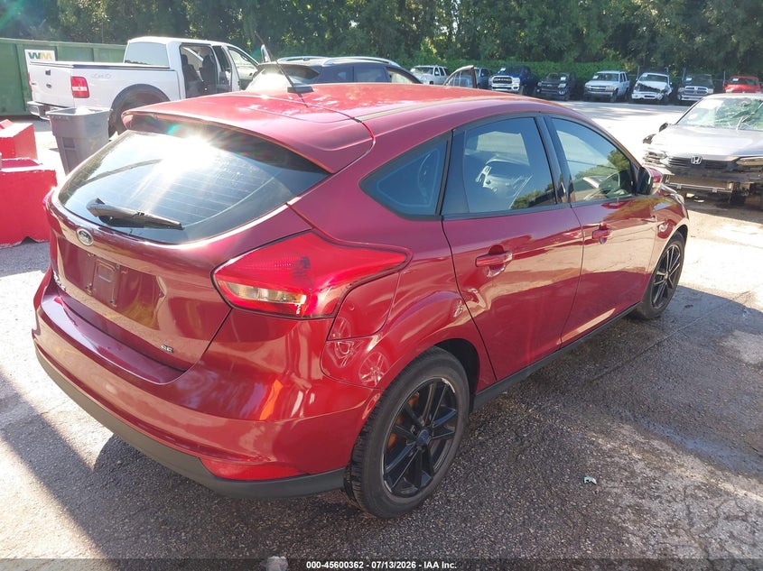 Vin: 1fadp3k26hl342789, lot: 46098785, ford focus se 20174
