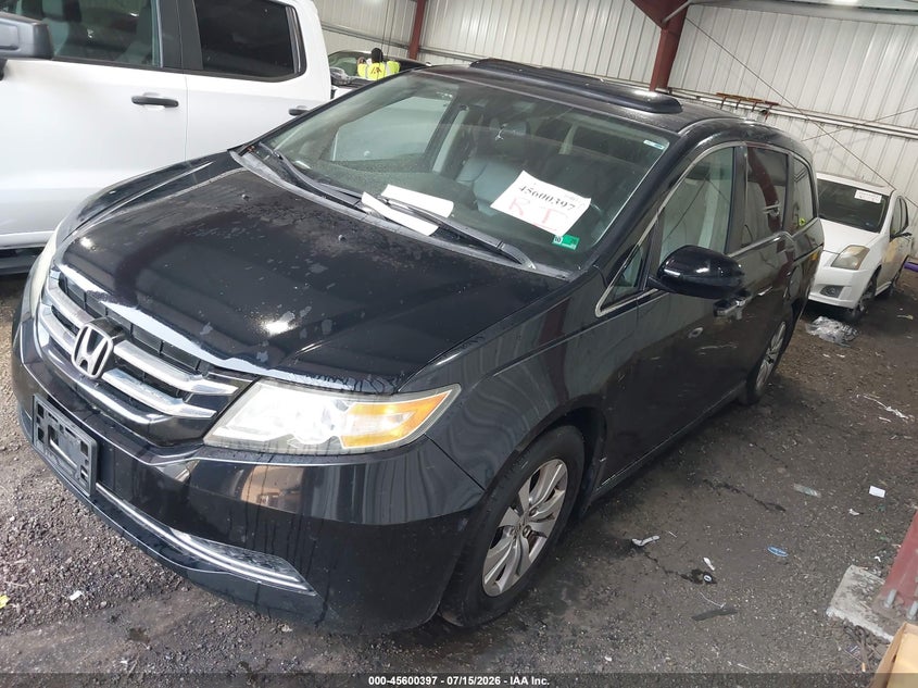 2014 Honda Odyssey, Roof, IAAI, VIN 5FNRL5H61EB080793 — photo 2