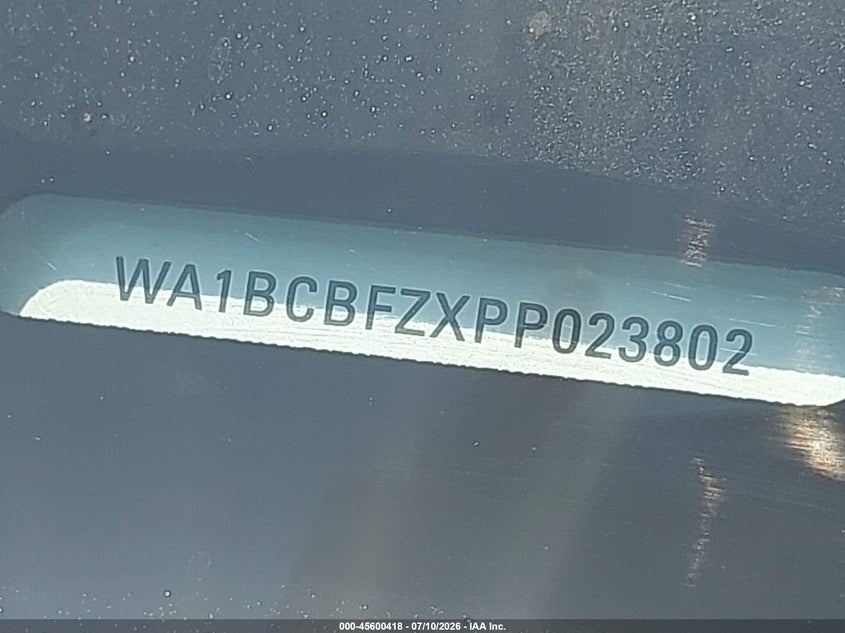 AUDI Q4 E-TRON 2023 VIN WA1BCBFZXPP023802