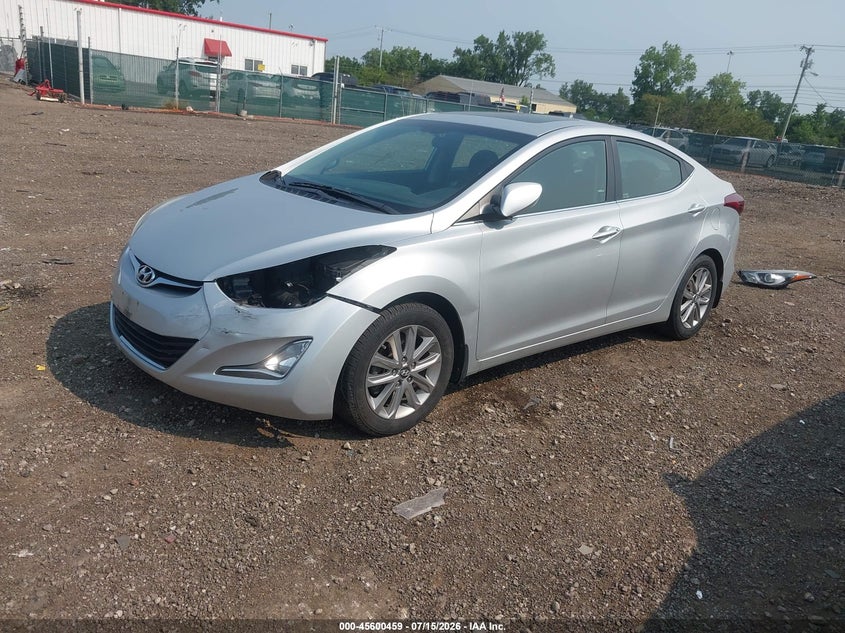 2015 Hyundai Elantra, Лівий перед, IAAI, VIN 5NPDH4AE5FH608622 — фото 2
