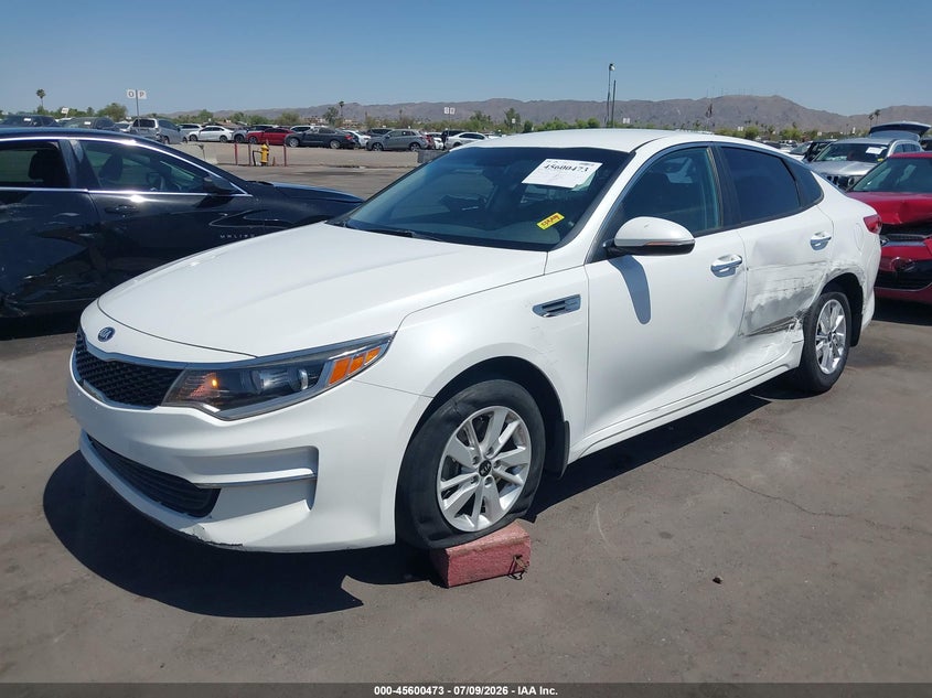 Vin: knagt4l37g5107026, lot: 46098896, kia optima lx 20162