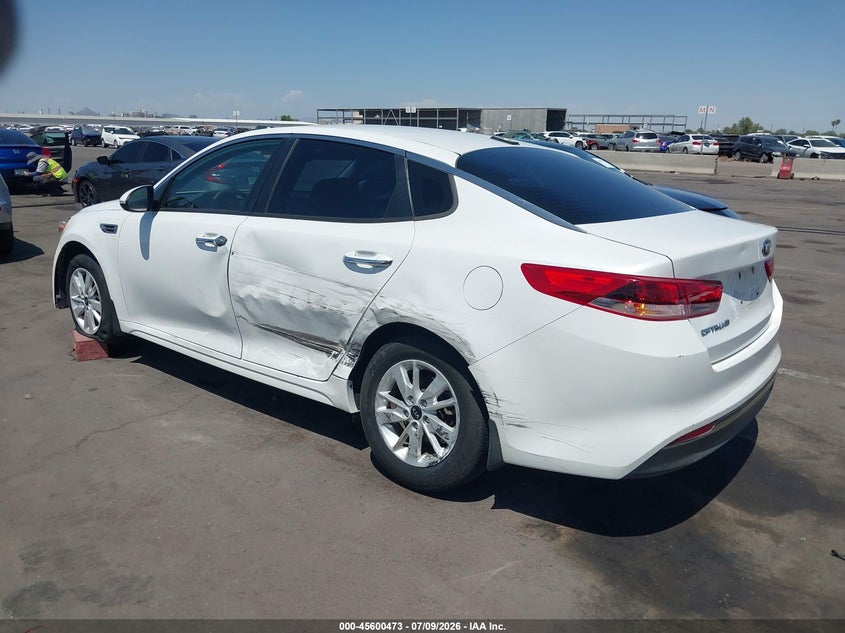 Vin: knagt4l37g5107026, lot: 46098896, kia optima lx 20163