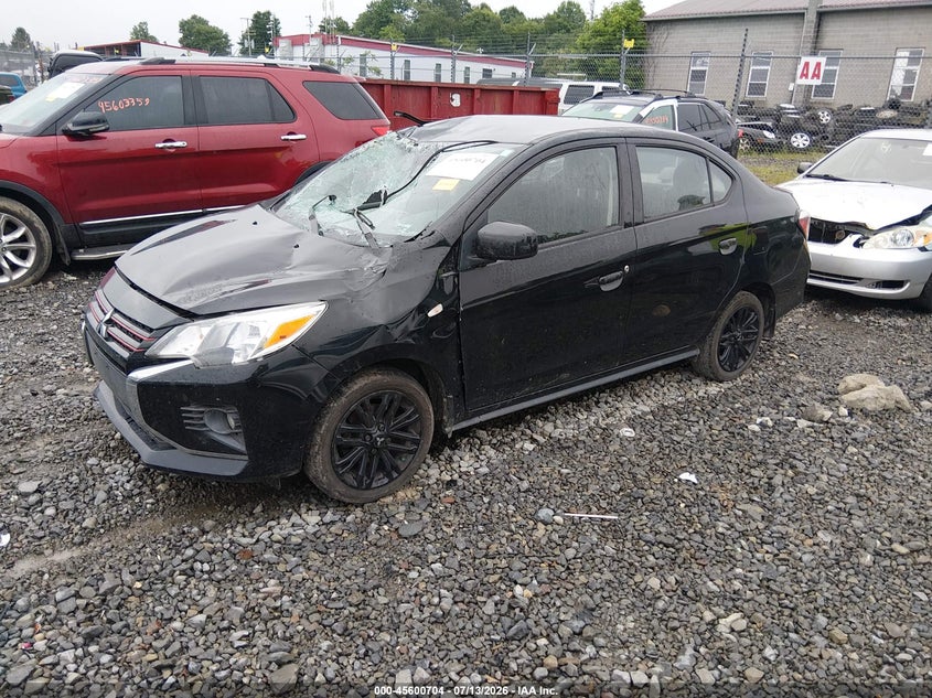 2022 Mitsubishi Mirage G4 Black Edition, Front End, IAAI, VIN ML32FUFJ6NHF04954 — photo 2
