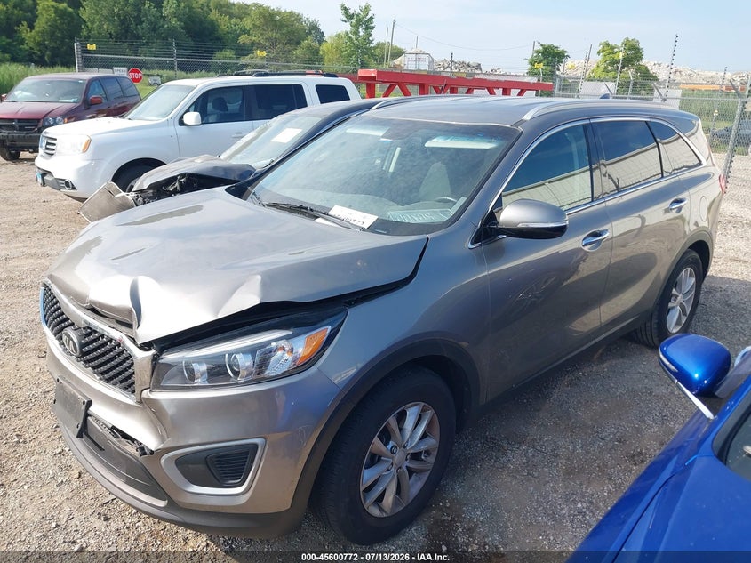 Vin: 5xypg4a30jg412179, lot: 46099195, kia sorento 2.4l lx 20182