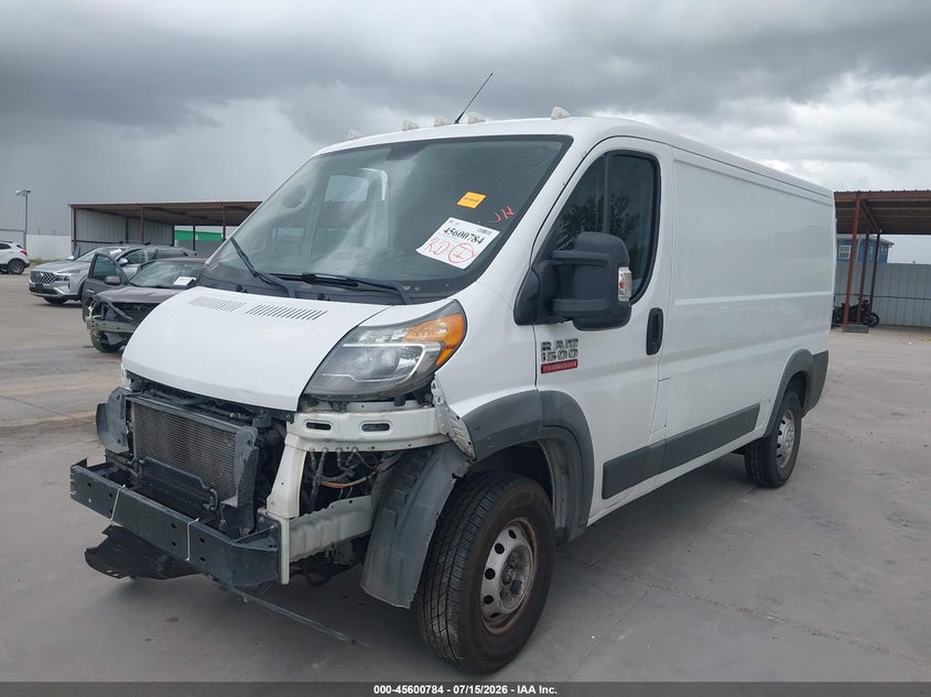 Vin: 3c6trvagxje109514, lot: 46099207, ram promaster 1500 low roof 136 wb 20182