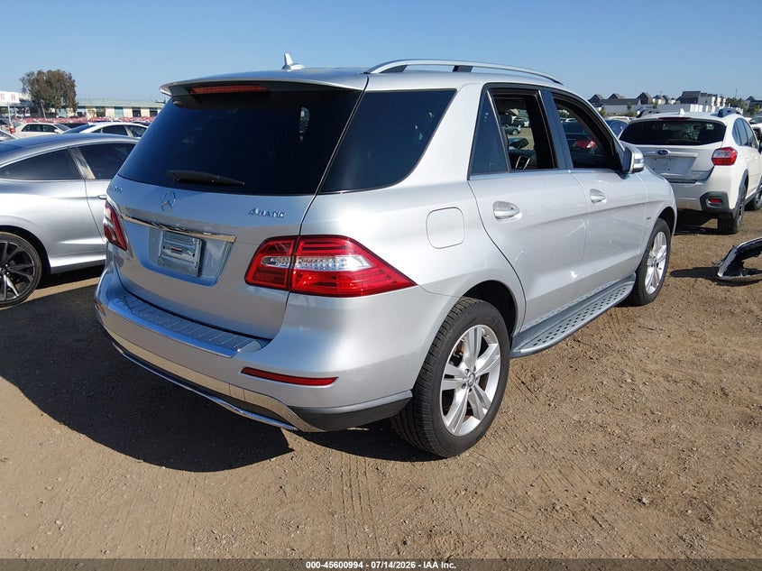 2012 MERCEDES-BENZ ML 350 auction photo 4