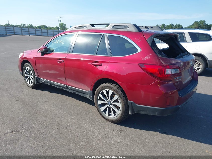 Vin: 4s4bsblcxf3229129, lot: 46100289, subaru outback 2.5i limited 20153