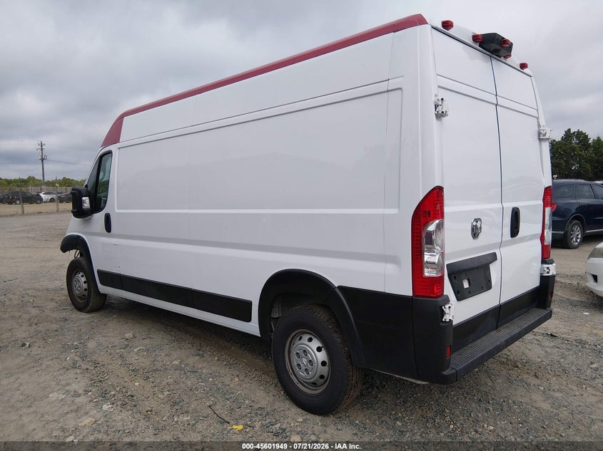 Vin: 3c6lrvdg6pe550559, lot: 46100372, ram promaster 2500 high roof 159 wb 20233