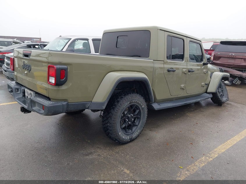 Vin: 1c6pjtag8sl549432, lot: 46100383, jeep gladiator high tide 20254