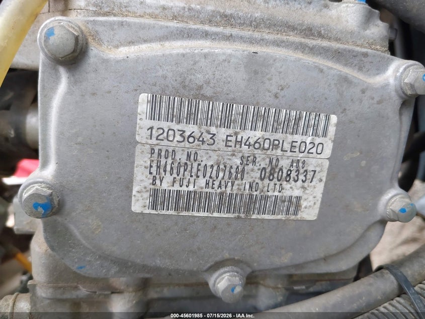 2008 Polaris Sportsman 400 H.o. VIN: 4XALH46A78B597037 Lot: 45601985
