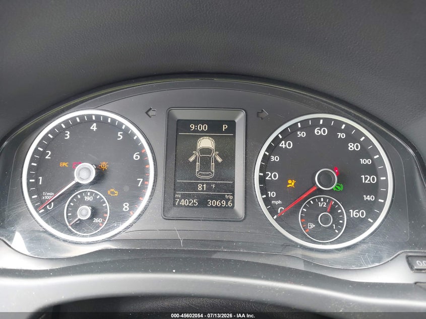 2013 Volkswagen Tiguan Se VIN: WVGAV7AX3DW537177 Lot: 45602054